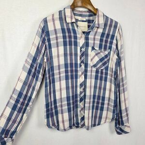 Thread & Supply Plaid Button Shirt M Relaxed Fit
